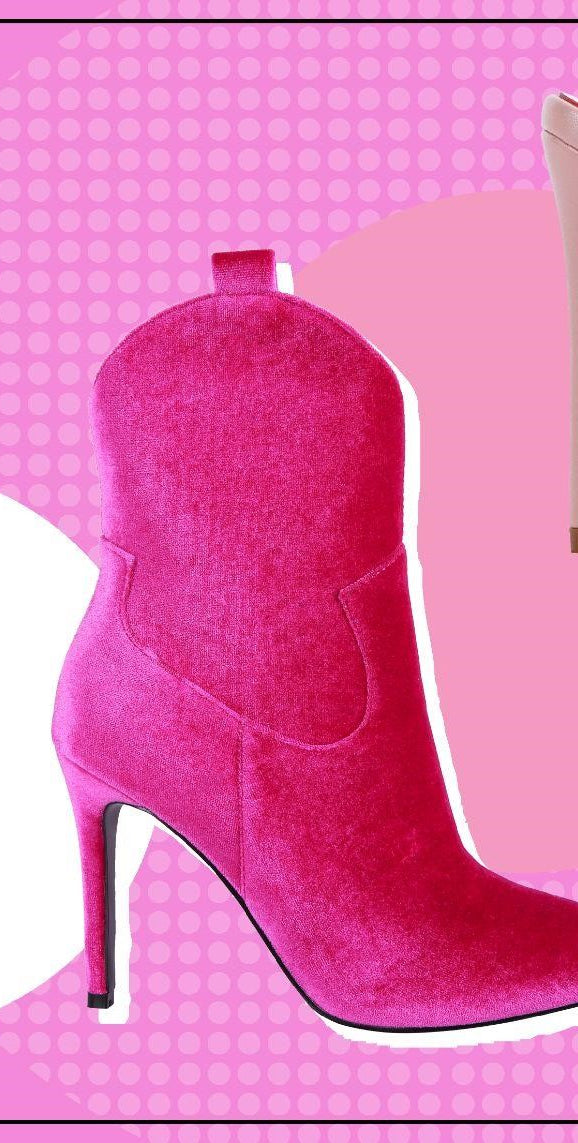 NAT-LOVE Fuchsia Velvet Cow Girl Boot