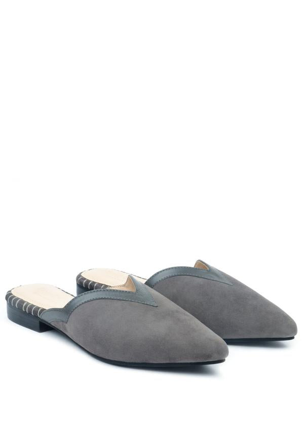 ORLA 灰色經典麂皮穆勒鞋