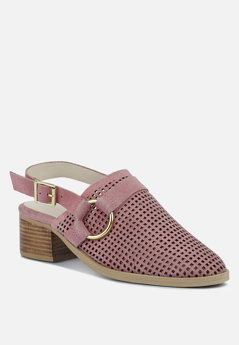 ROSALIE Blush Block Heeled Sandal