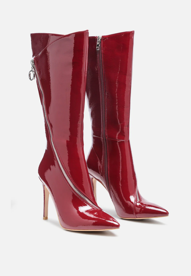 TSAROH ZIP AROUND CALF BOOT IN BURGUNDY