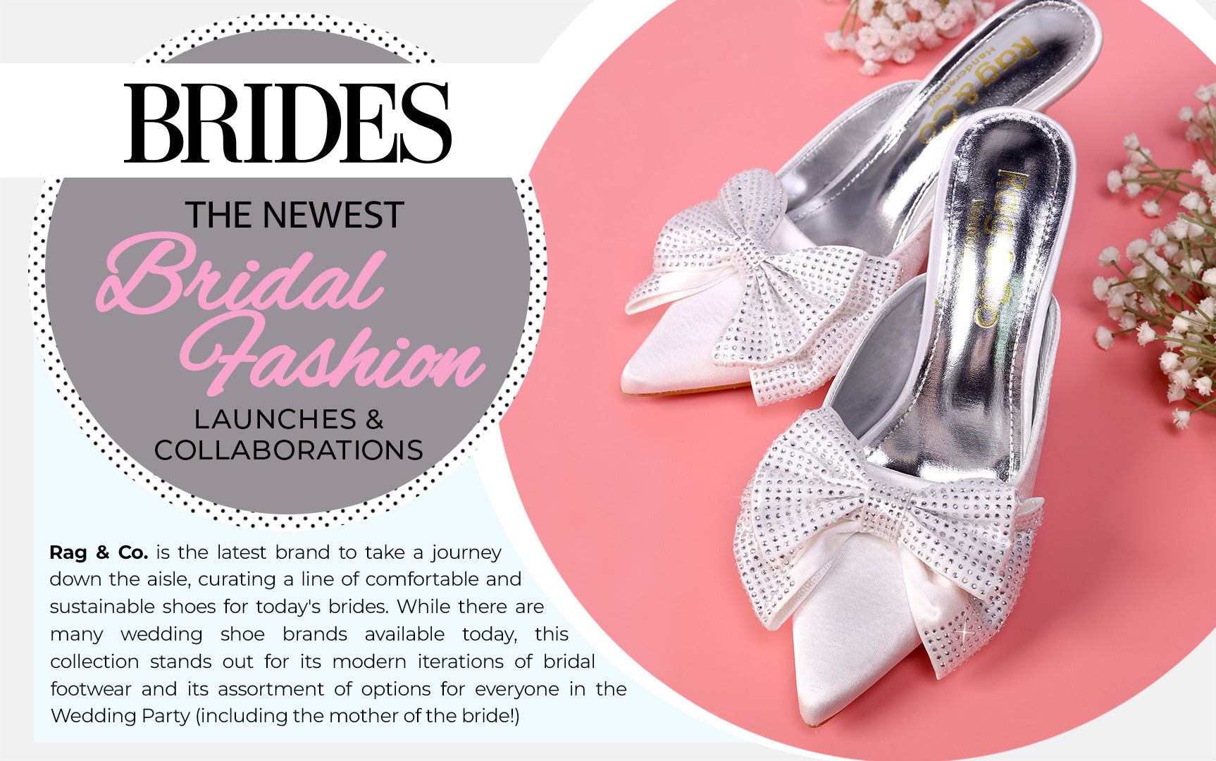 The collection stands out for its modern iterations of bridal footwear and its assortment of options for everyone at the wedding party!