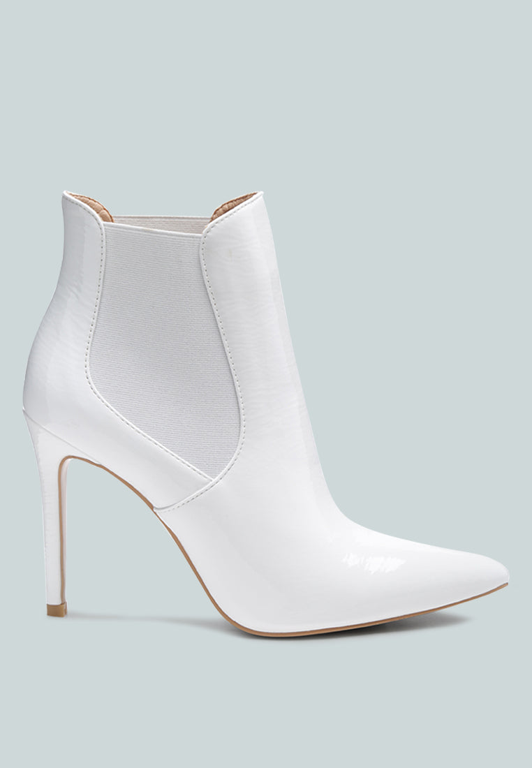 MOLINA High Heeled Chelsea Boot In White