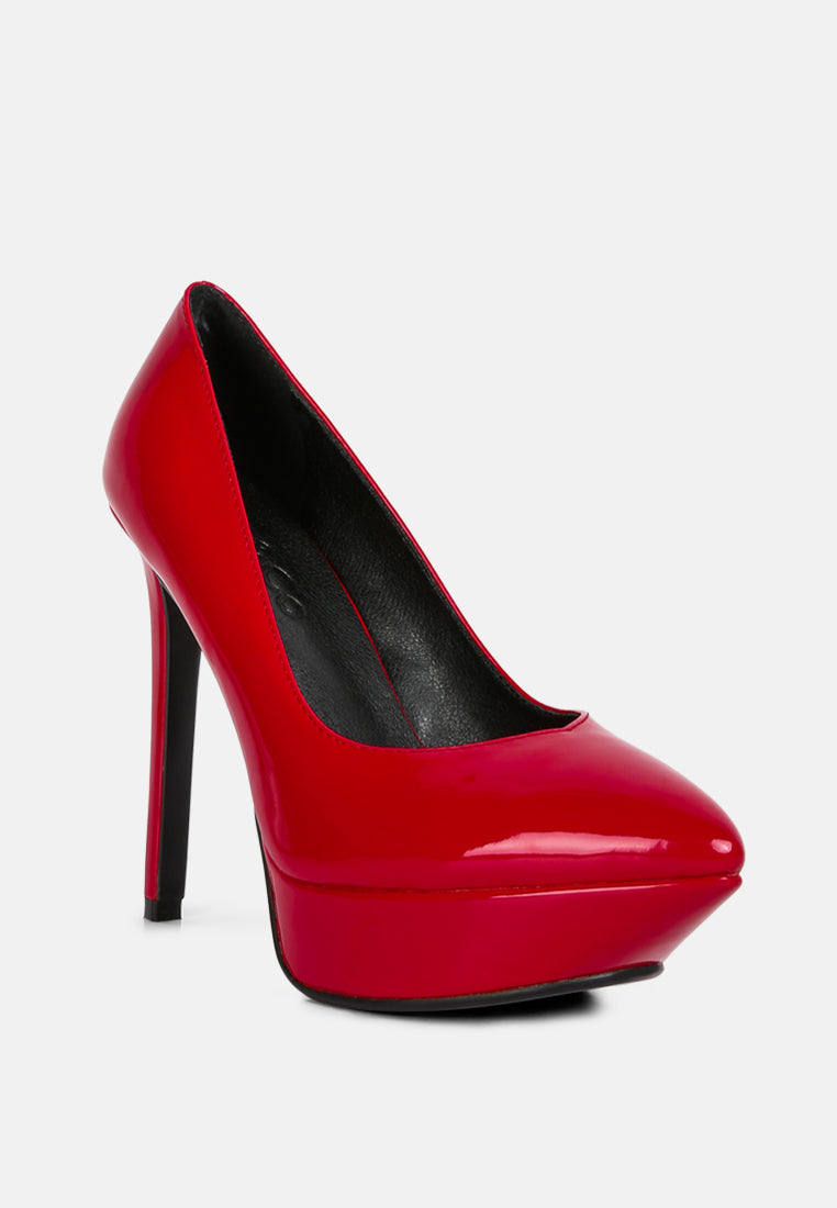 ROTHKO Red Platform Stiletto Pumps