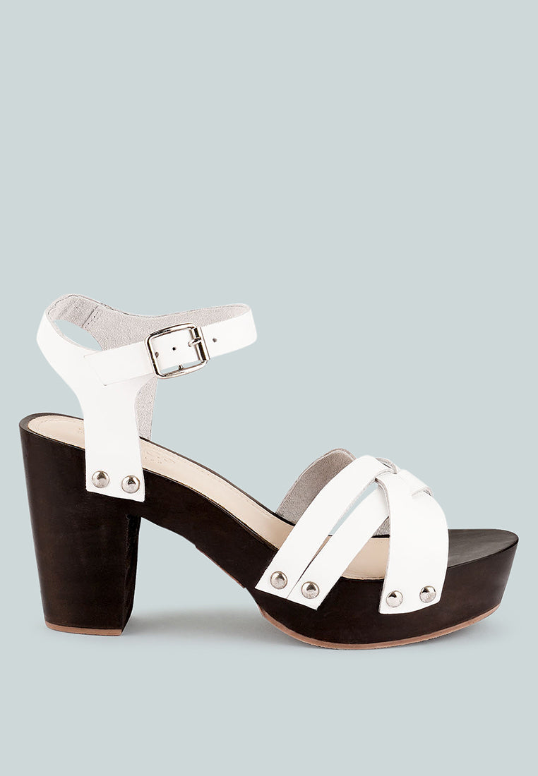 VELMA WHITE ANKLE STRAP SANDAL