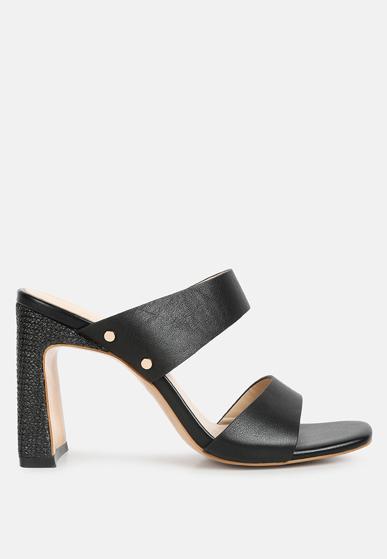 Alodia Slim Block Heel Sandals In Black