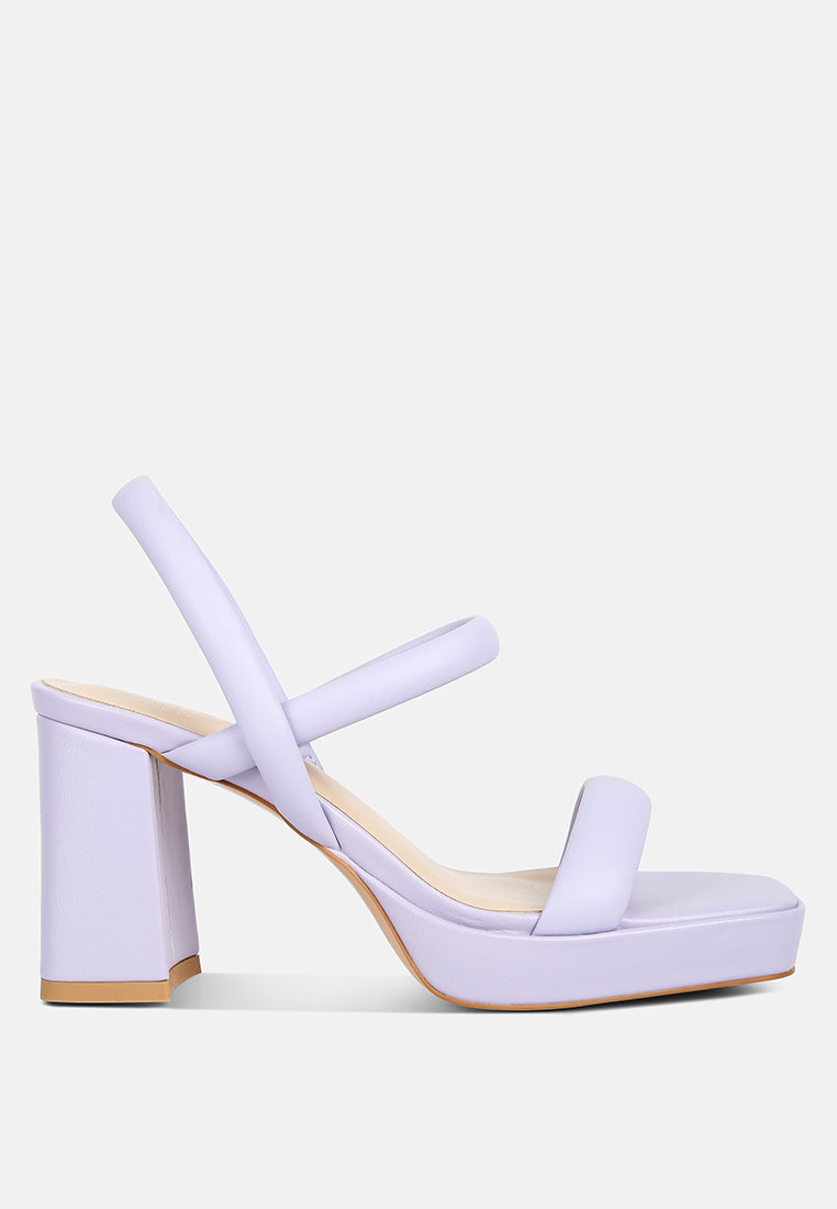 JOSLYN Slingback Block Heel Sandals in Lilac