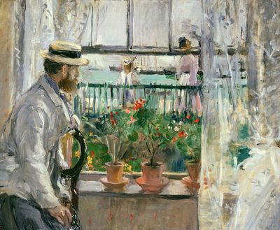 Berthe Morisot " En Angleterre" (Eugène Manet à l’île de Wight) 1875.