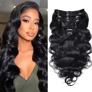 Body Wave Clip in Hair Extensions - Webster.direct