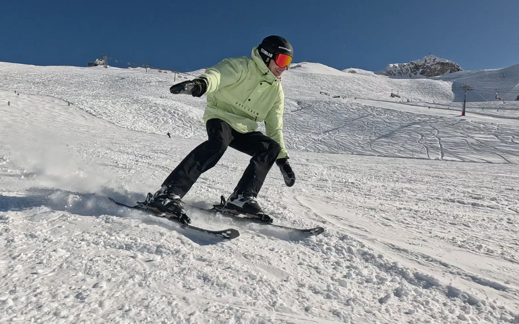 Skibaords short skis by Snowfeet Skis for elderly people