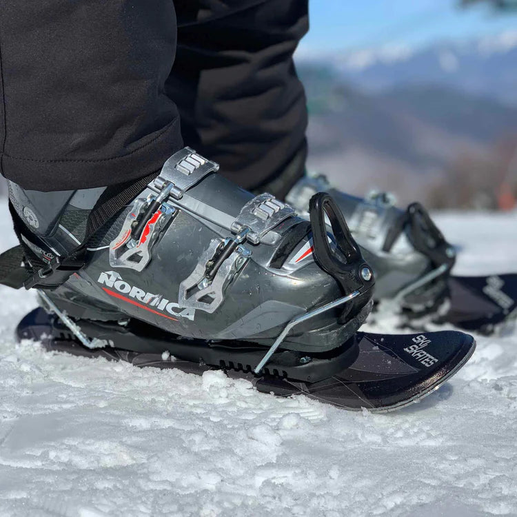 Snowfeet Basic - Mini Short Ski Skates for Snow | Skis for Winter Shoes |  Short Snowskates Snowblades Skiboards | The Real Original