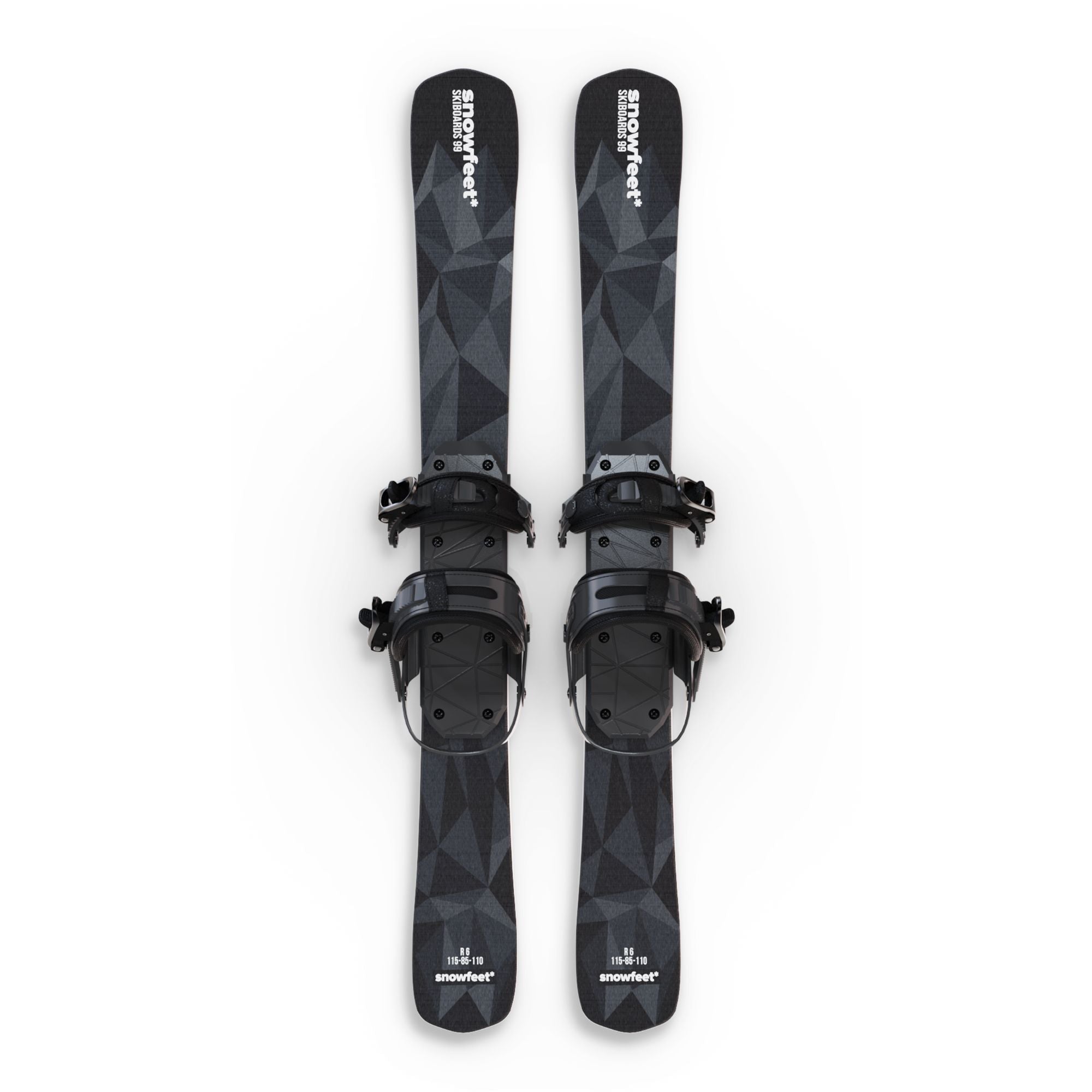 Skiboards Short Skis by Snowfeet* - 120 cm |Skiblades, Snowblades Skis