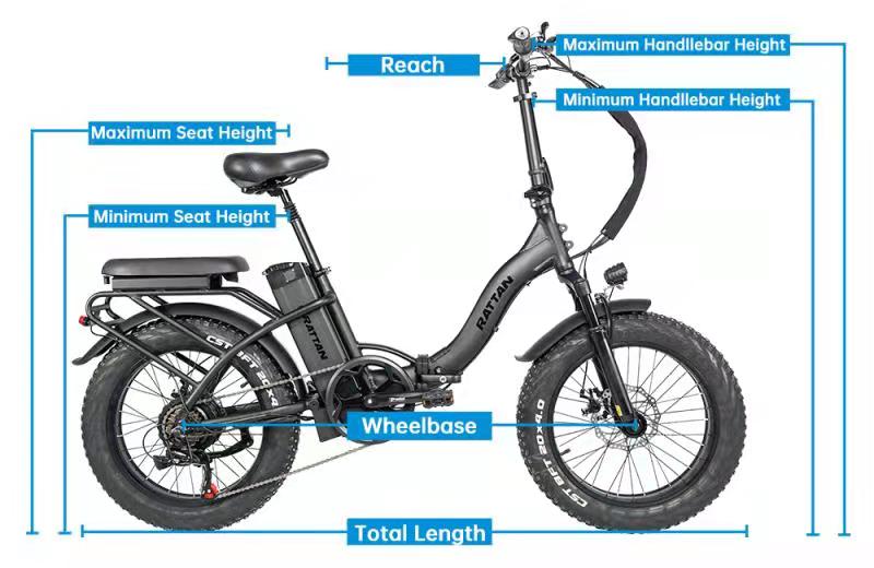 Rattan LF 750W 48V Folding Fat Tire Electric Bike