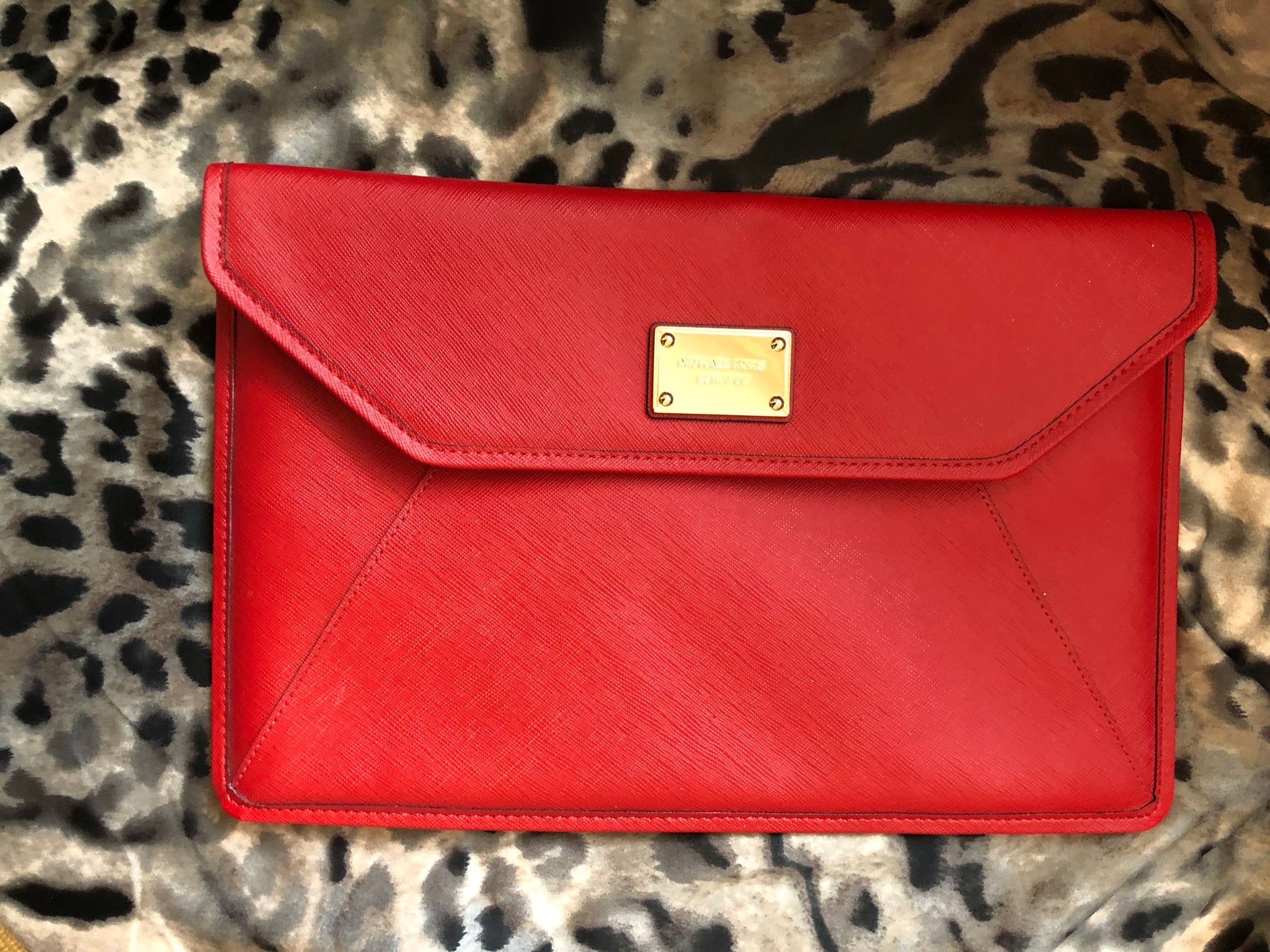 consignment bag - Michael Kors red clutch, or iPad case – ...and, all  things nice! By JSP