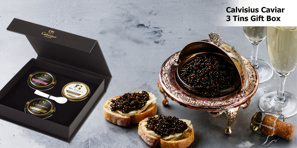 Calvisius Caviar 3 Pack of Caviar Gift Box - TitaItalia