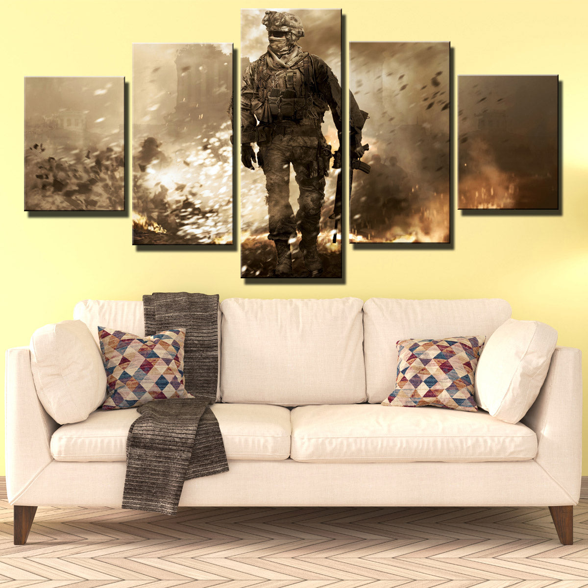 5 Piece Call Of Duty Modern Warfare 2 Canvas Print Painting Wall Art Newcanvasprint