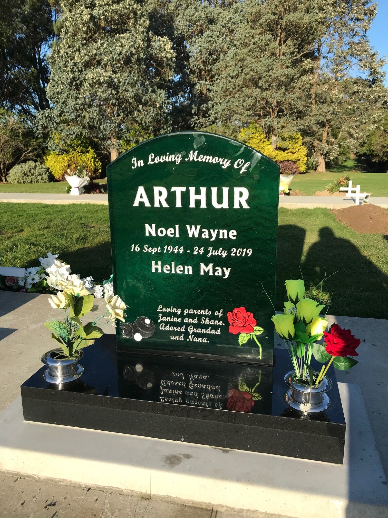 glass headstone cost