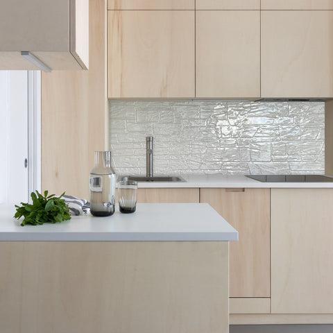 White Schist Impression textured splashback - New Zealand kitchen ideas