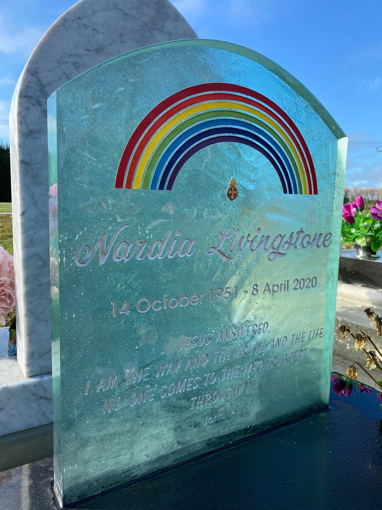 glass headstone cost