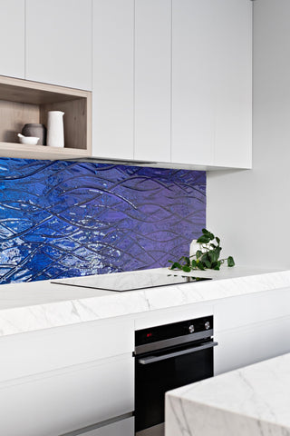 Movement Logic Purples colour changing splashback for New Zealand bright colour kitchens