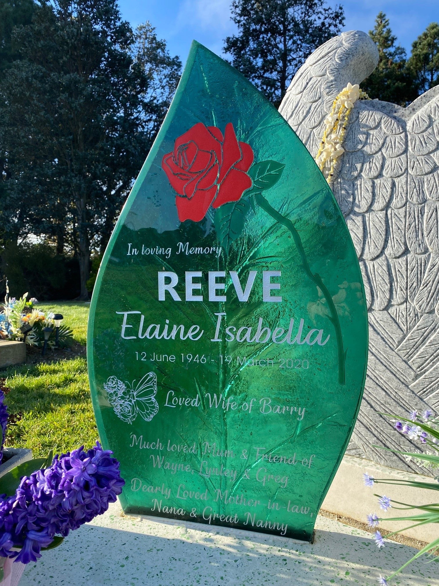 glass headstone cost