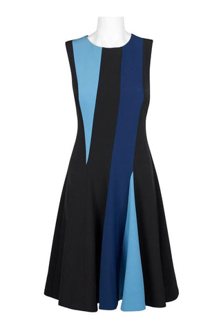 Black Blue A-line Dress