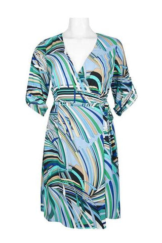 Ocean midi wrap dress-Sarai