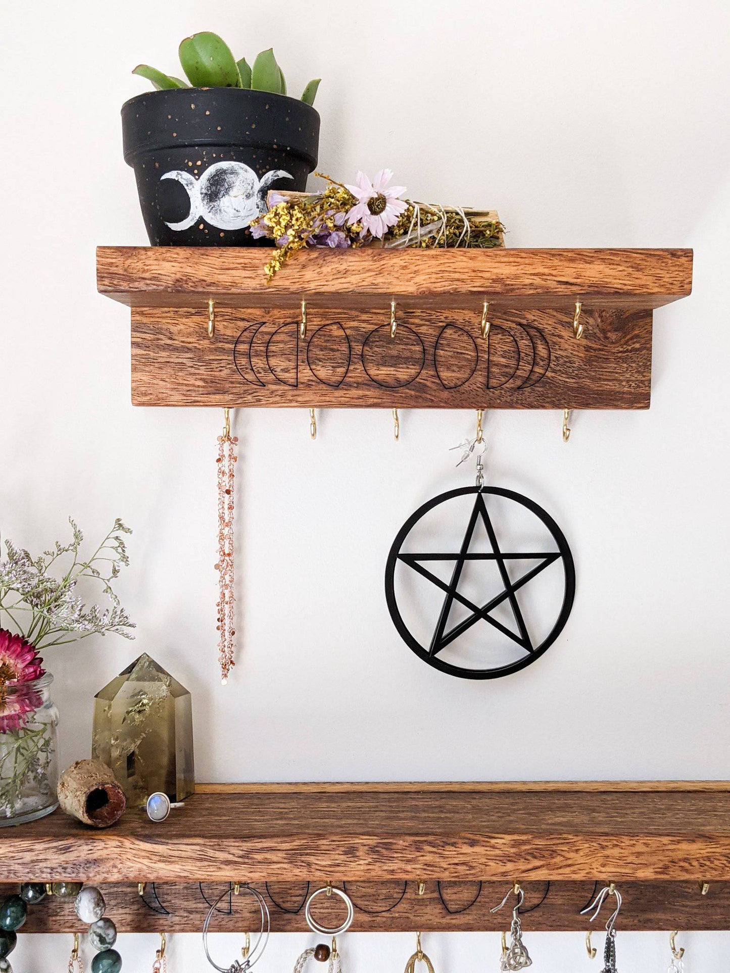 Moon Phase Jewellery Racks (Various Sizes) - Sourced from the Stars