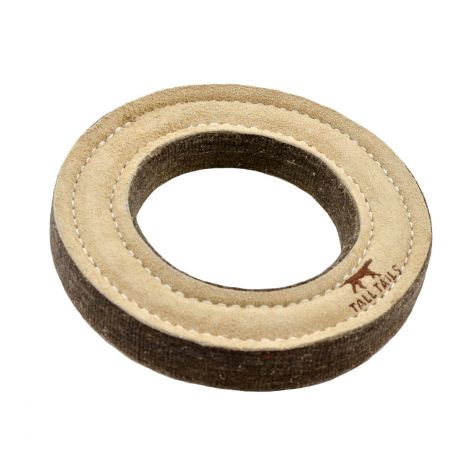 Tall Tails Natural Wool and Leather Ring
