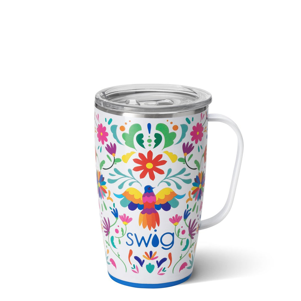 Swig Life 22oz Tall Travel Mug with Handle and Lid, Cup Holder Friendly, Dishwasher  Safe, Stainless Steel, Triple Insulated Coffee Mug Tumbler (Water Lily) 