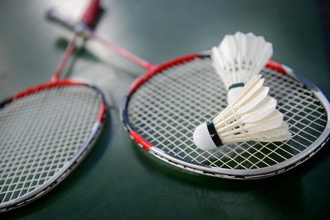 Badminton Rackets Closeup