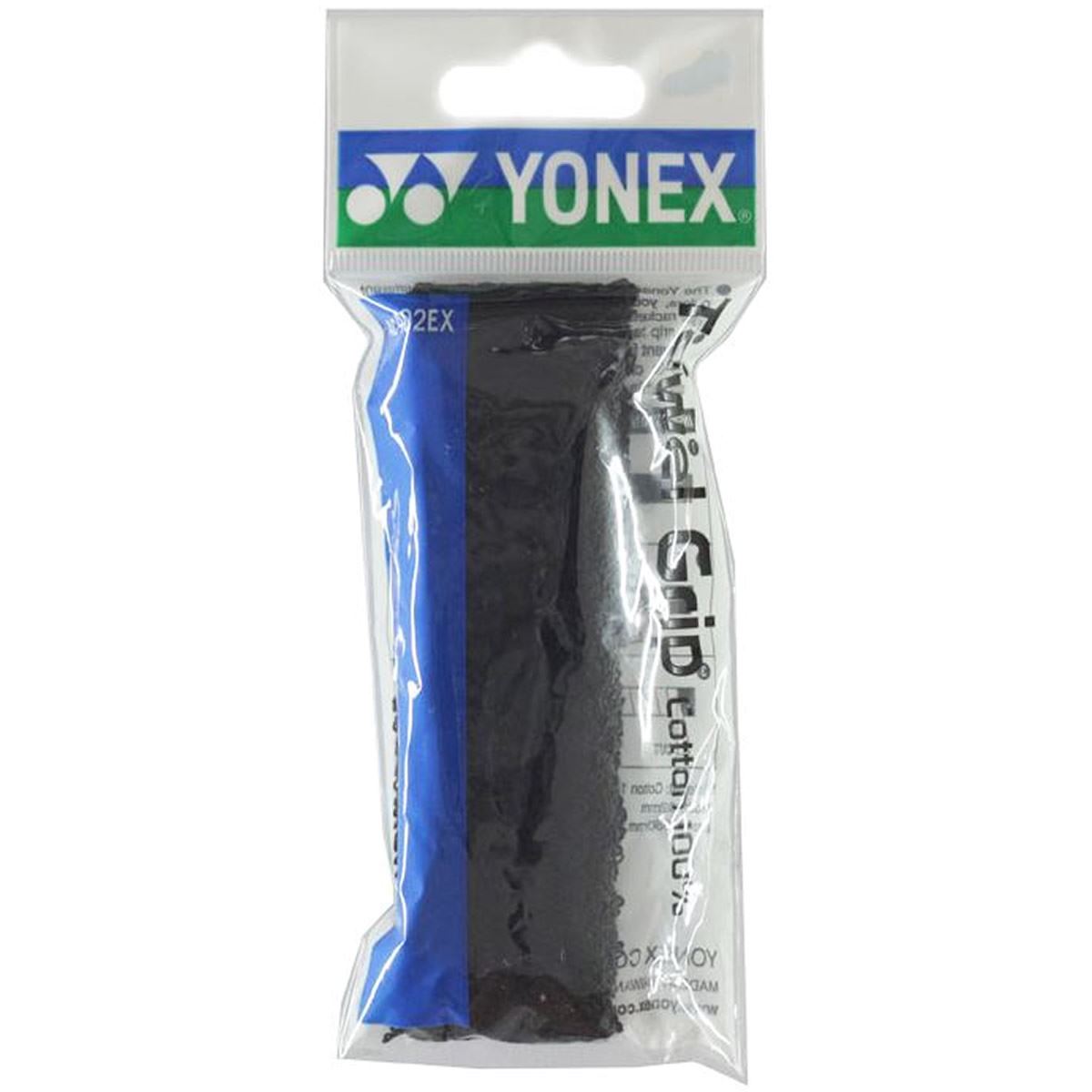 Yonex AC402EX Badminton Towel Grip - Black — Badminton HQ
