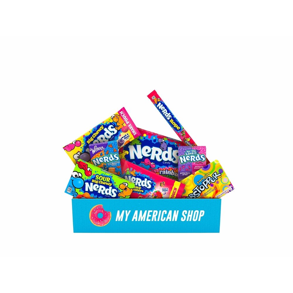 Dulces americanos, Nerds candy, wonka candy, (paquete de 3 surtida