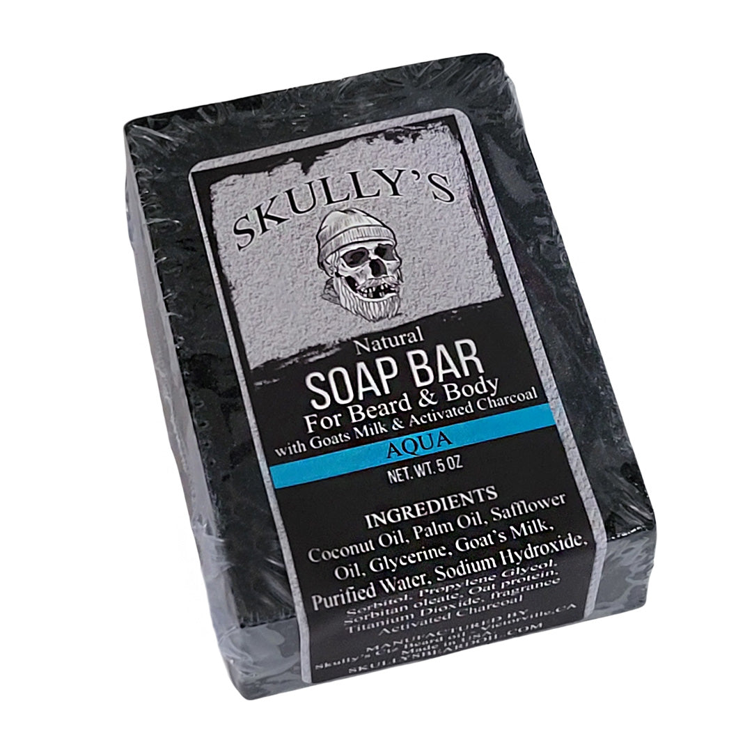 Skully’s Aqua Beard & Body Activated Charcoal Bar Soap