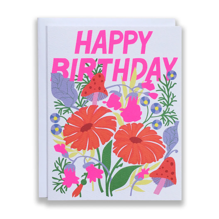 Banquet Workshop - Shrooms & Florals Birthday Card