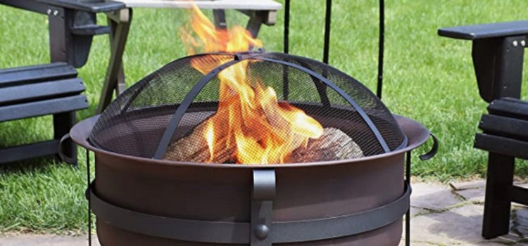 Sunnydaze Large Bronze Cauldron Outdoor Fire Pit 