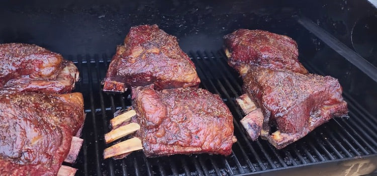 Ribs being grilled 