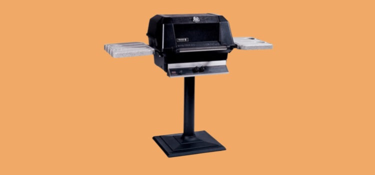 MHP WNK4 Gas Grill on Deck or Patio Base with Side Shelves