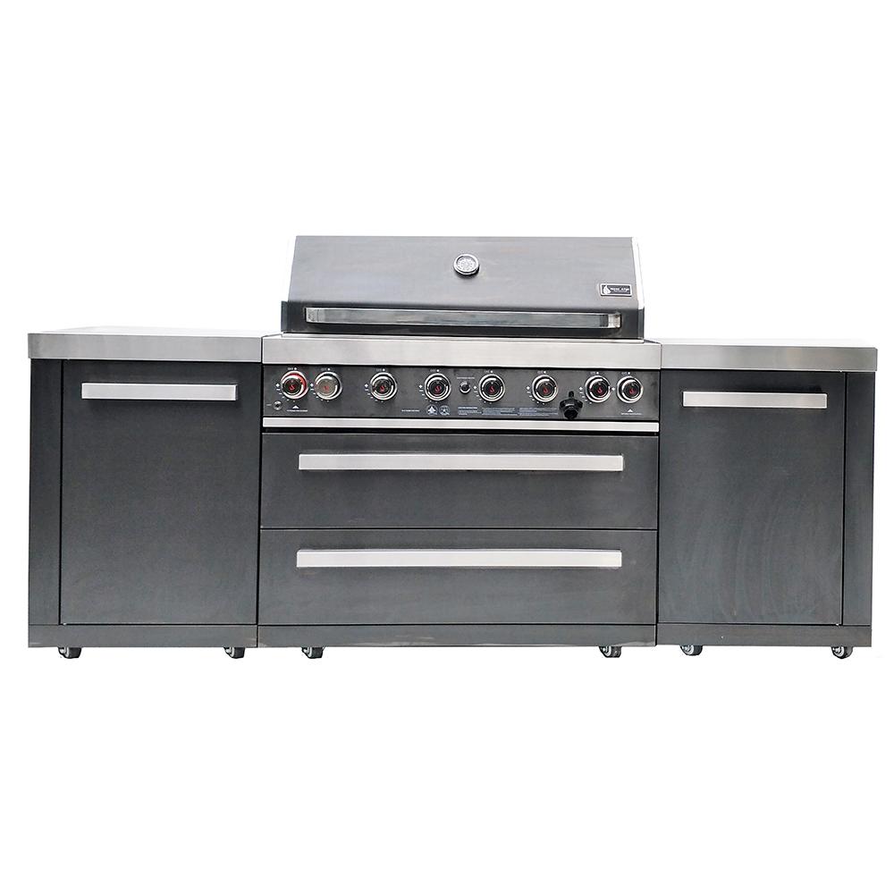 Mont Alpi Mai805bss 43 Black Deluxe 6 Burner Grill Outdoor Kitchen Is Outdoor Cooking Pros