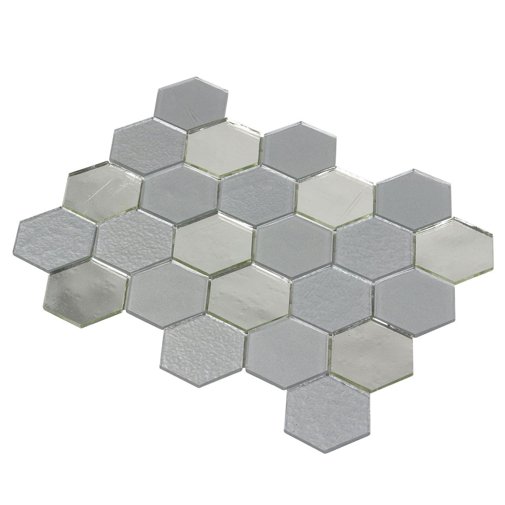 glass hexagon mosaic tile