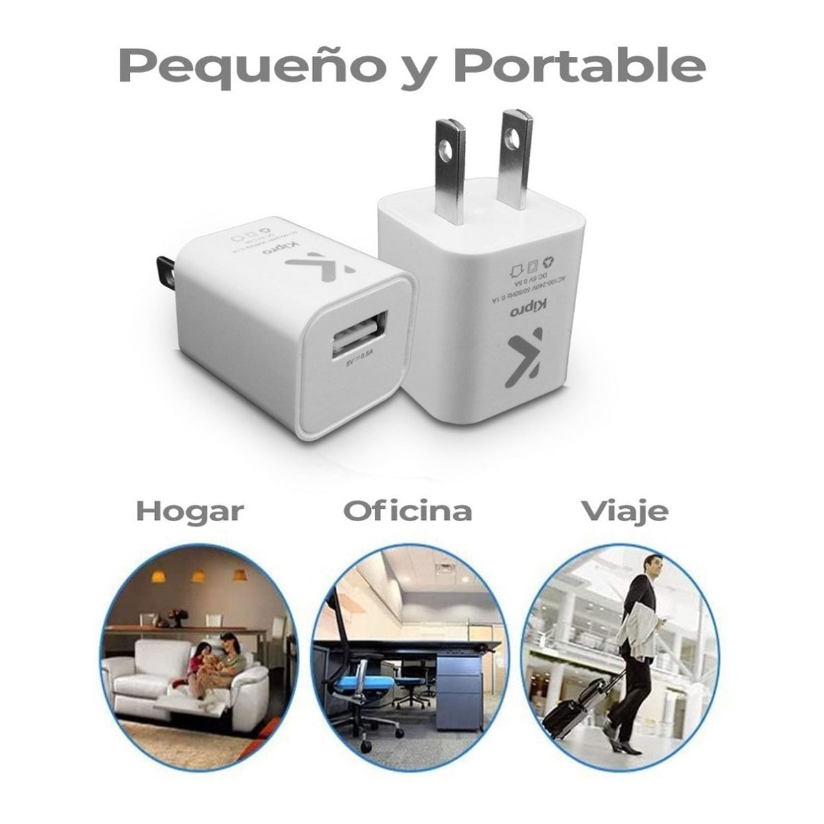 cargador de pared usb kipro