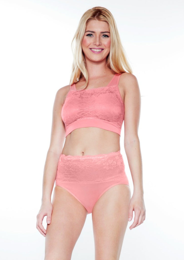 Ahh Bra Wire free with Mesh Neckline with Adjustable Straps