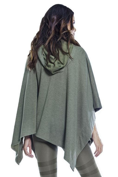 grey hooded poncho