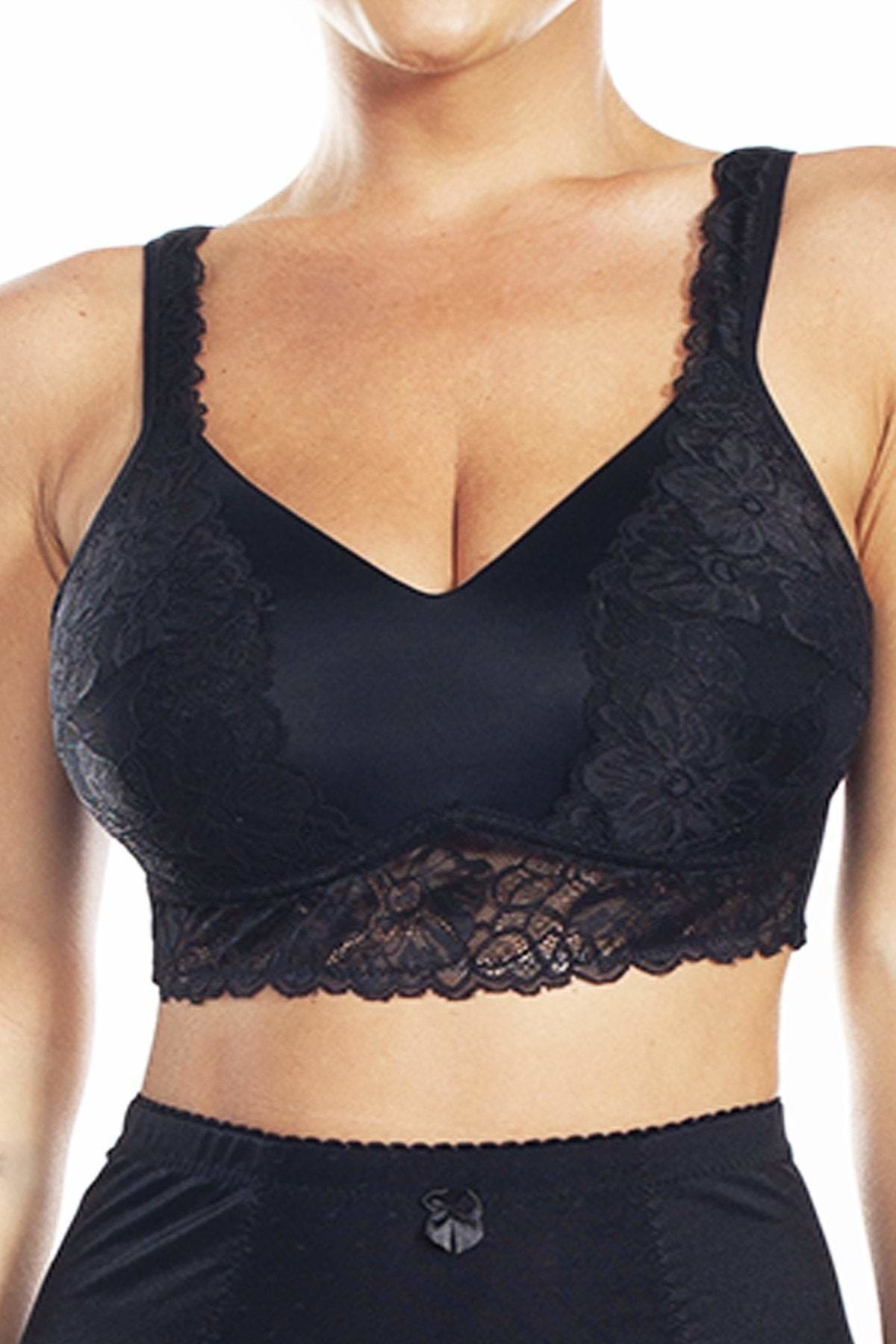 Image of Molded Cup Bra with Lace Detail