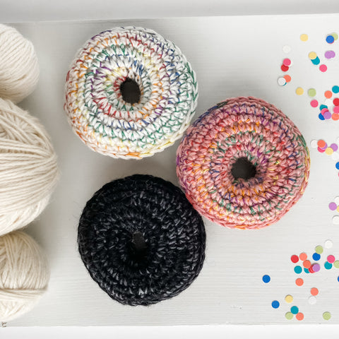 set of 3 crochet catnip donuts cat toys