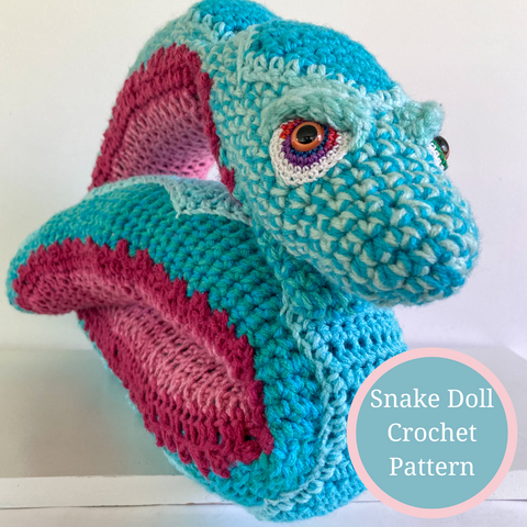 Snake Doll Crochet Pattern by Knot By Gran'ma