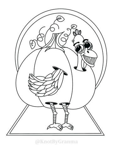 Gooble Gobble Happy Thanksgiving Coloring Pages 2023 Knot By Gran'ma