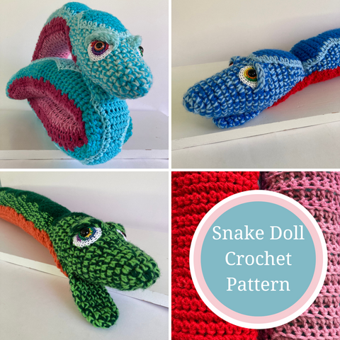 Snake Doll Crochet Pattern by Knot By Gran'ma