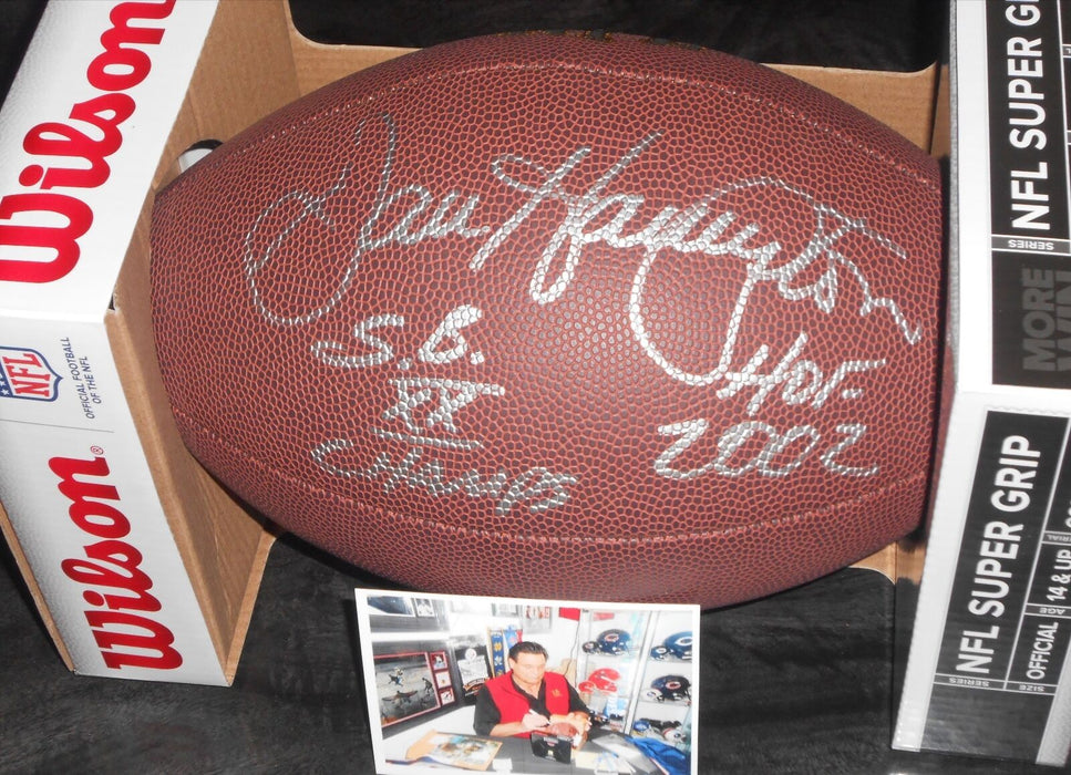 dan hampton signed football