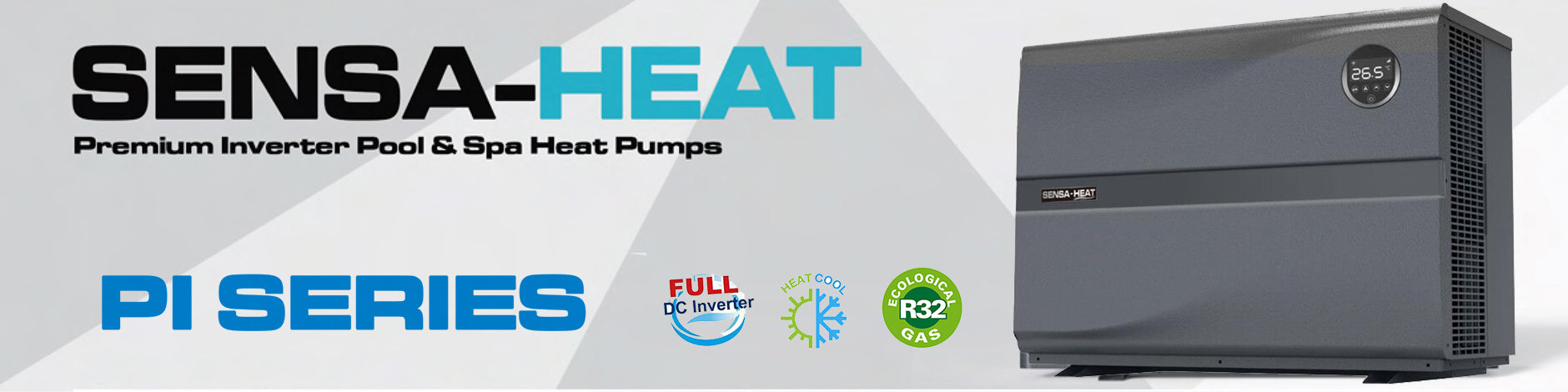 Sensa-Heat PI Series Heat Pumps | Platinum Pool Centre | Brisbane | Gold Coast | Sunshine Coast