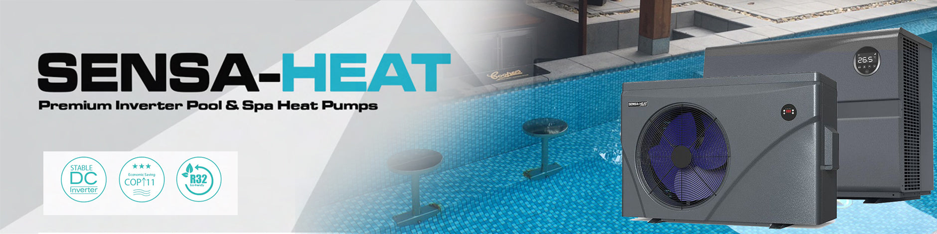 Sensa-Heat Heat Pumps | Platinum Pool Centre - Gold Coast